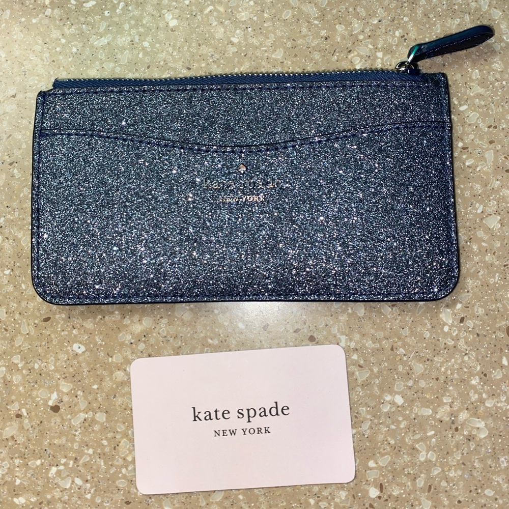 Kate Spade Glitter Large Slim Card Holder